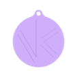 Llavero_VK.stl Schlüsselanhänger Vallecas Logo VK