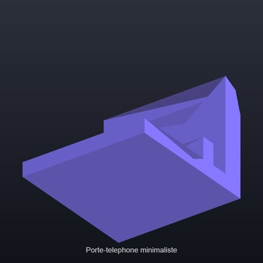 GRATUIT - Porte-telephone minimaliste - Stand smartphone 20min 3D model