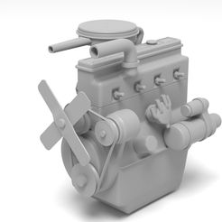 ss3.jpg Fichier STL Ancien moteur droit en ligne・Objet imprimable en 3D à télécharger