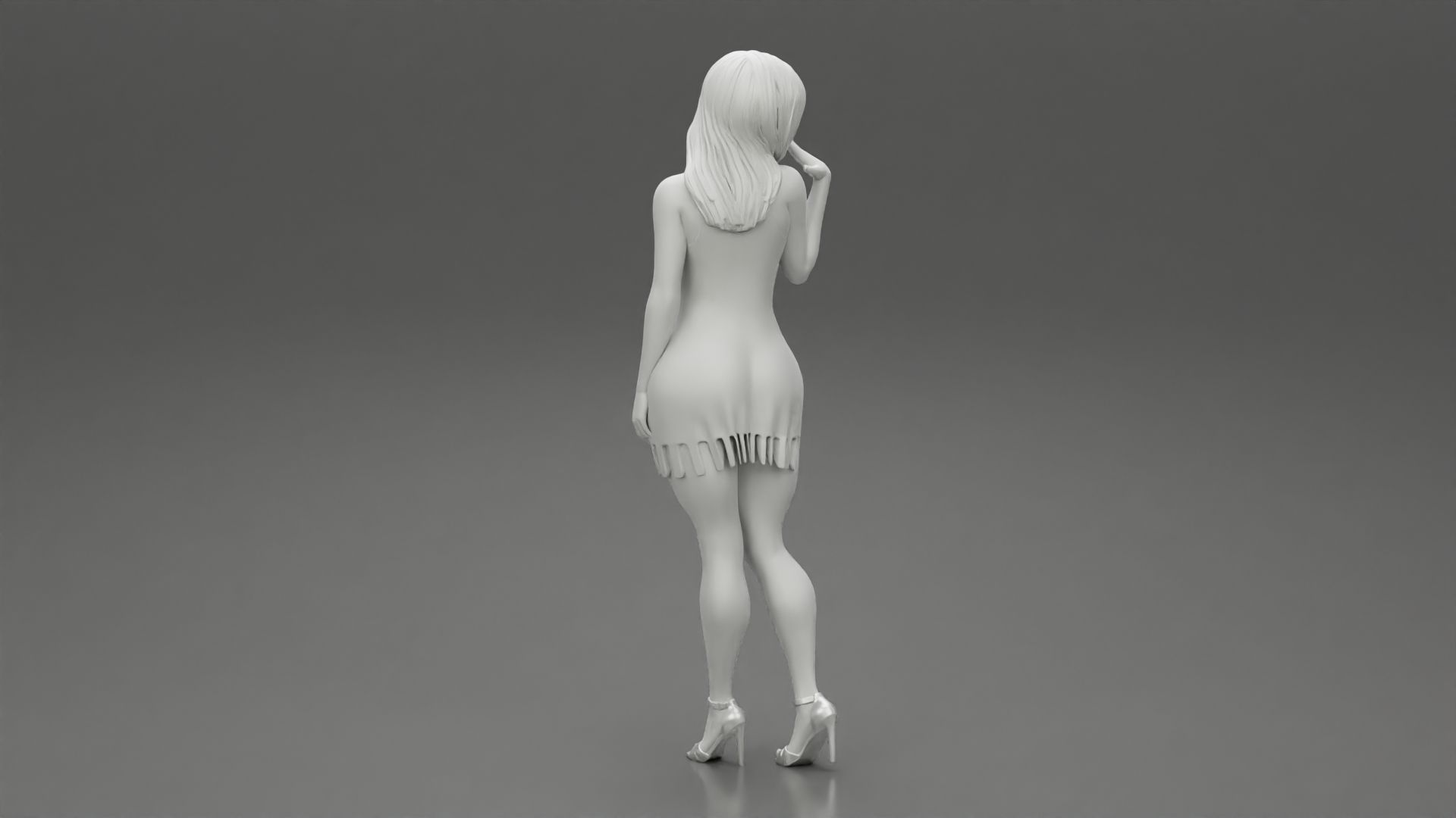 Girl-0010.jpg Fichier 3D Belle femme honteuse posant dans une robe courte Modèle d'impression 3D・Idée pour impression 3D à télécharger, 3DGeshaft