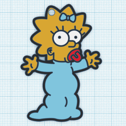 maggie.png Fichier STL Porte-clés Maggie Simpson・Design pour imprimante 3D à télécharger