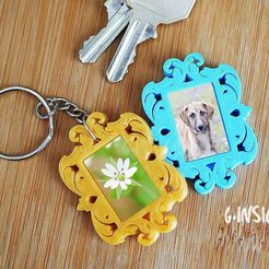 Square.jpg STL-Datei Baroque photoframe Keychain kostenlos・Objekt zum Herunterladen und Drucken in 3D