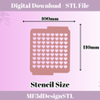 2.png Heart Sprinkle Stencil - Digital STL File for Royal Icing Designs