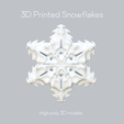 Render_SF_13.png 3D Snowflake Set of 24  STL Files for 3d Printing DiY Printable Сhristmas Décor Model Christmas Snowflake STL 3D File
