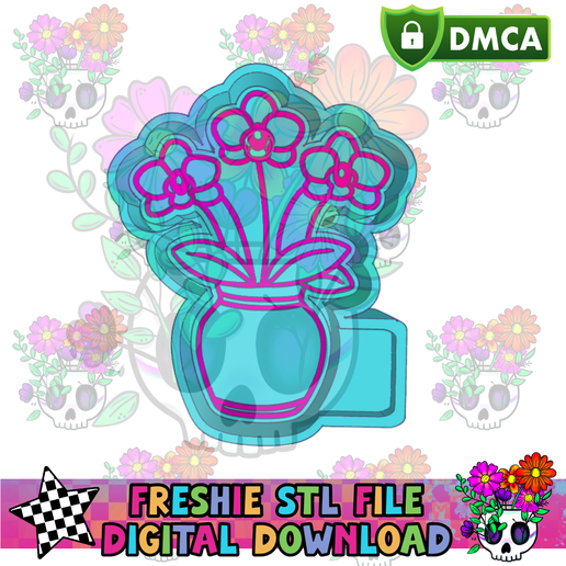 Orchid Vase STL Freshie Housing