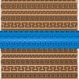 86565666.jpg Greek pattern clay roller stl / pottery roller stl / Aztec pattern clay rolling pin /ethnic pattern  cutter printer