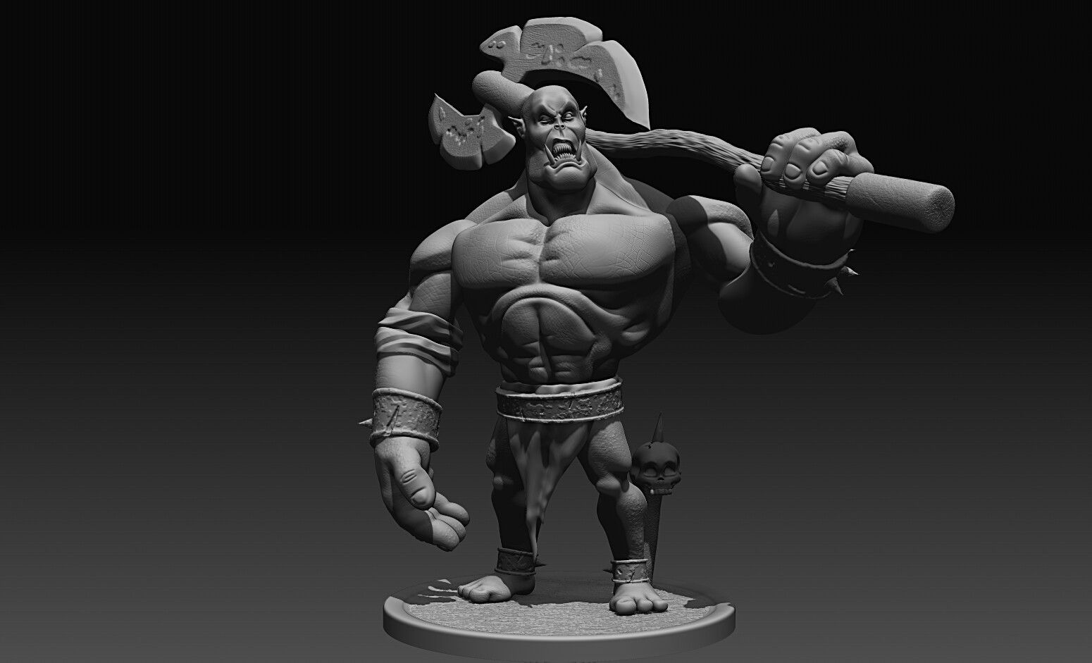 davide-barba-zbrush-document.jpg 3D file Fantasy Orc miniature・3D print design to download, DB3DCollectible