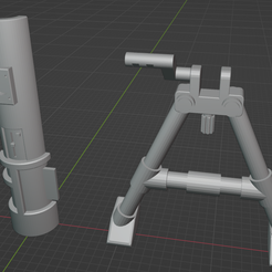 Blender-Images.png STL file Imperial Guard Grimdark Heavy Weapon Team Bitz Boom Stick and Stick Stand・3D printing template to download