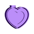 Glitter globe heart with .5 deep shaker hole.stl Gitter Globe Heart
