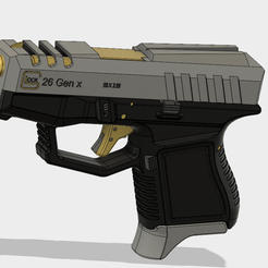 Glock 26 Gen x.PNG Fichier STL gratuit Glock 26 Gen x・Design à télécharger et à imprimer en 3D, 3dprintcreation