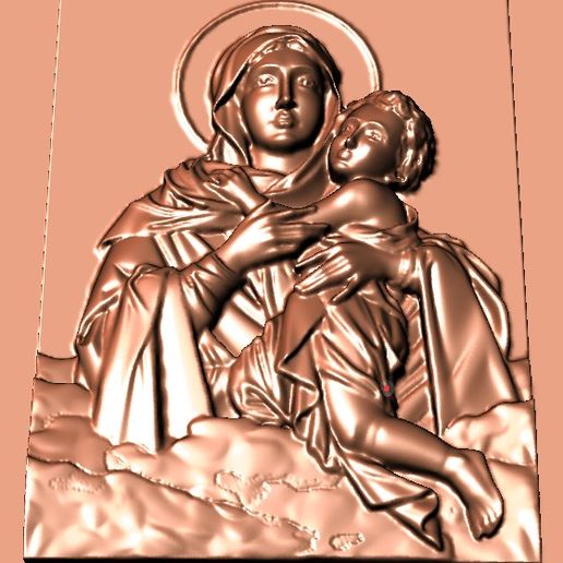 mary and small jesus 3D model