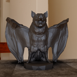 5.png Flying fox bat screaming low poly stl