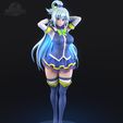 Aqua_Konosuba_04.jpg Aqua Konosuba Estátua Figurinha stl imprimível colecionável