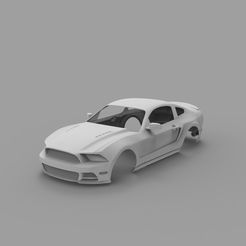 car work (7).jpg ford mustang 2014 RC body shell 3D print model