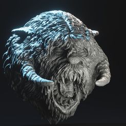 Wampa_Mahnet_Head_render3.jpg Archivo STL Cabeza de imán Wampa Star Wars・Design para impresora 3D para descargar