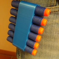 IMG_20180111_191218.jpg Free STL file Nerf Darts Belt Holder・3D printing design to download