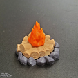 00.png CAMP FIRE FIRE PLACE MODEL FOR 1/12 FIGURES AND OTHERS 3D PRINT