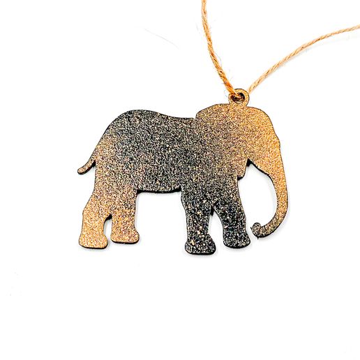 Elephant pendant necklace jewelry earrings 3D model