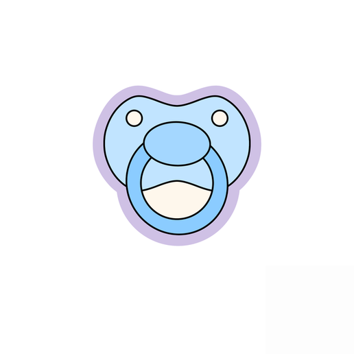 Baby Pacifier Cookie Cutter STL – 2 Inch Baby Shower 3D Print File
