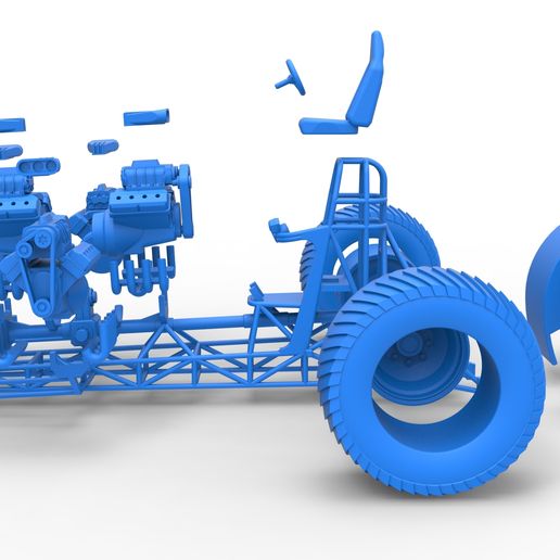 68.jpg Diecast Pulling tractor with 6 engines V8 Version 2 Scale 1:25