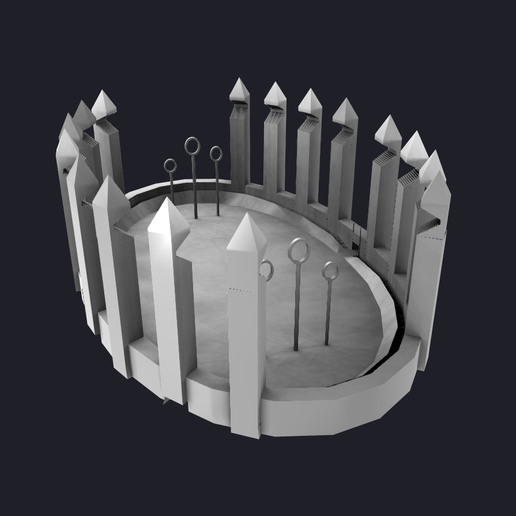 Quidditch pitch (Harry Potter) 3D MODEL 3D model