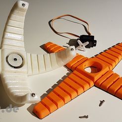 jtronics_3dprinted_gripper (5).jpg Free STL file Robotic Flex Gripper Mixed Dual Material・3D printing design to download