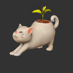 1.png Cat flower pot