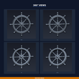 03_angles.png Ship Wheel Wall Decor - 3D Printable STL File