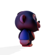 009.png Modelo 3D de gorila / macaco com baixo teor de poliéster - Pronto para imprimir e jogar