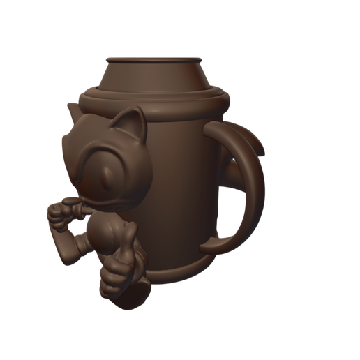 image-Photoroom-1.png Sonic Can/Mug Stand - Collectible 3D Stand - STL and Blender Files for Printing