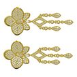 10.jpg Unique Diamond Flower Drop Earring