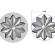 Mold-Lotus-10-leaf-100mm-rosette-07.jpg Mold 10 leaves lotus leaves rosette onlay relief 3D print model