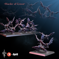 MurderOfCrowsPoster.png 3D file Murder of Crows・Template to download and 3D print