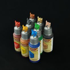 1.jpg DROPPER BOTTLE COLOR SWATCH TOPPER - 3D MODEL (Horny Helmet))