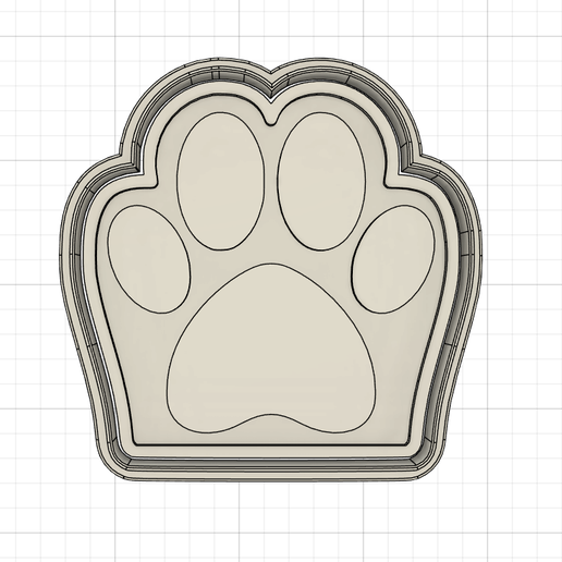 Paw Cookie Cutter 3D model