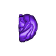 artery to brain - STL4__phong_diffuse_colo.stl 3D Model of Canine Brain with Arteries