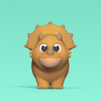 Cod28-Triceratops-Cartoon-1.png 3D file Triceratops Cartoon・Template to download and 3D print