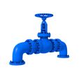 euieutieaueauaeu.jpg Industrial pipes / pipes / Pipeline with valve / water valve /  Industrial highpressure water twoway