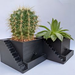 Thumbnail.jpg STL file Succulent Planter Stairway・Model to download and 3D print