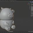 3v.png Симпатичная корова, файлы blender и stl