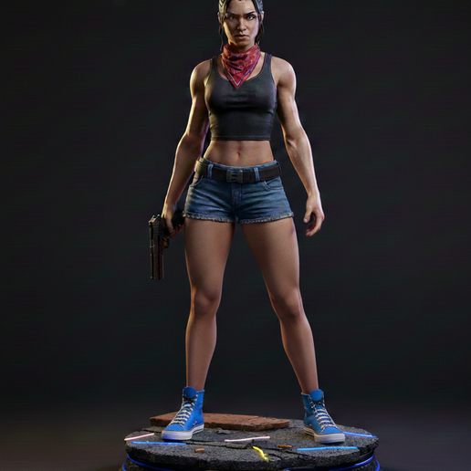 Lucia GTA 6 STL – Grand Theft Auto VI Female Protagonist Statue – 3D Printable Model