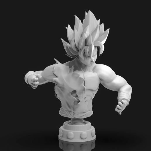 STL file Son GoKu Dragon Ball Bust・3D print design to download・Cults