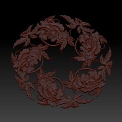 flowers2.jpg STL-Datei floral pattern 3d model of bas-relief for cnc kostenlos・Vorlage für den 3D-Druck zum herunterladen