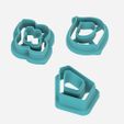 3X1.jpg geometric cutter for polymer clay in three variants, 3x2, one free