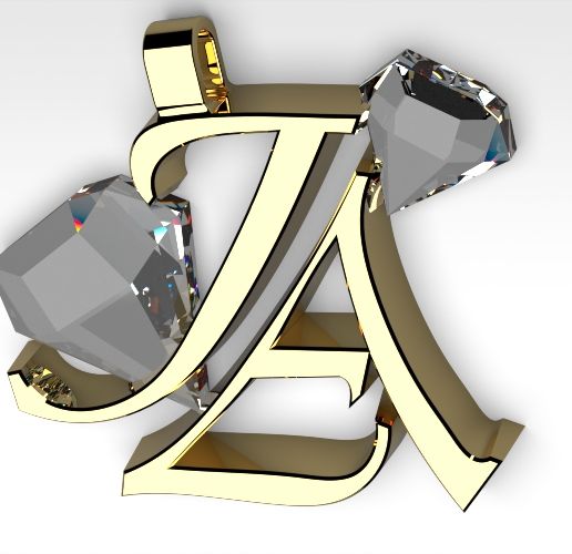 🔑 Letters Pendant - Letters Pendent・Archivo STL para ・Cults