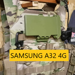 A32-4G.png STL file SAMSUNG A32 4G Armor Plate Carrier Phone Mount・3D printable design to download