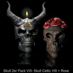Skull-2er-Pack-VIII-Skull-Celtic-VIII-Rose.jpg skull 2-pack VIII- Skull Celtic III + Skull Rose II