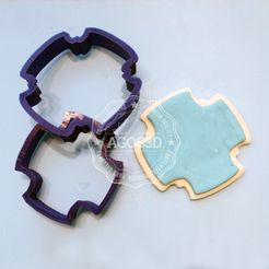 13.jpg STL file CROSS PLAQUE COOKIE CUTTER - COOKIE CUTTING PLATE OR FONDANT - RETRO VINTAGE・3D print model to download