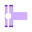 Y-2part-flag_8mm_inserts.stl Hypercube Evo (HEVO) 10mm / 8mm 2 part Y axis optical endstop flag