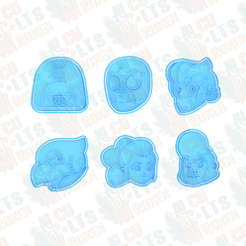 Brawl-Stars-cookie-cutter-set-of-6.png 3D file Brawl Stars cookie cutter set of 6 *・3D printer model to download, roxengames